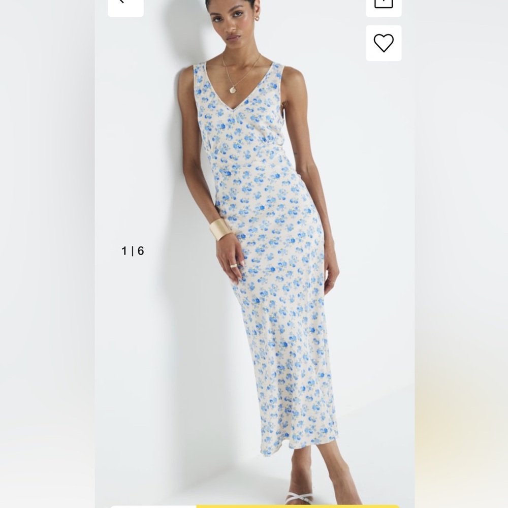 Floral Blue and White Women's Dress